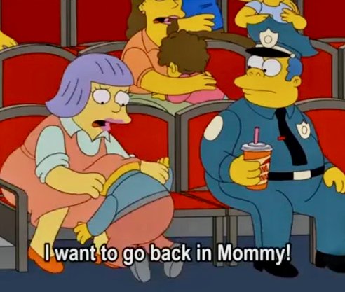 lacancircle's tweet photo. The Simpsons do psychoanalysis

“I want to go back in Mommy!” https://t.co/HDhNlrozeO