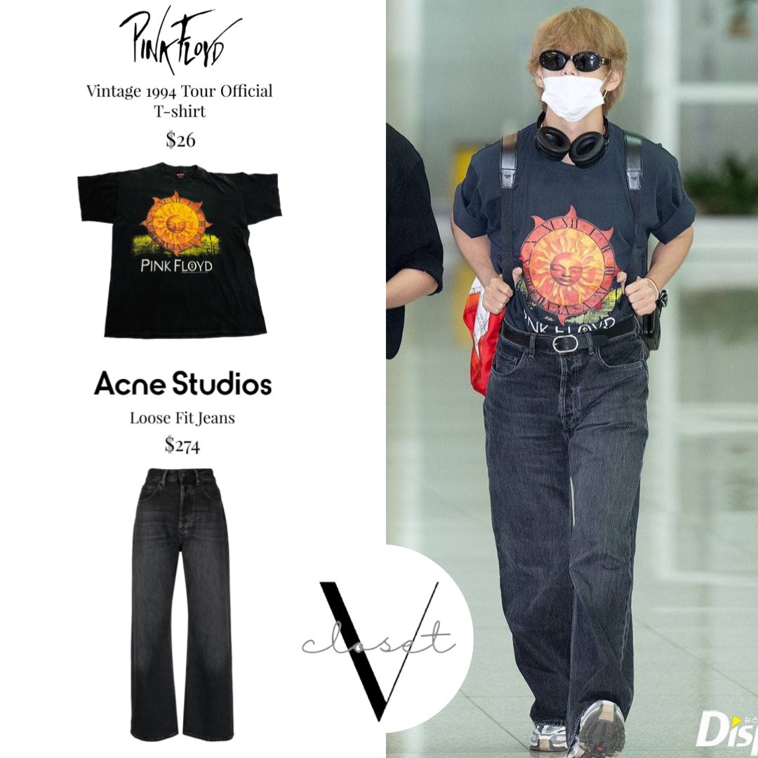 Taehyung Wore

- @pinkfloyd T-shirt
- @acnestudios Jeans

(Do not reupload on Instagram)

#KimTaehyung #thv #aiport #Taehyung #V #BTS  #thvcloset #style #BTSFESTA #itboy #outfitoftheday 
#김태형 #뷔 #태형 #태태 #방탄소년단뷔