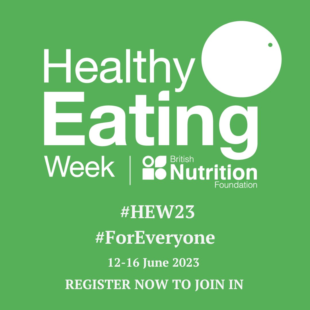 Healthy Eating Week is here!🎉 
We'll be sharing our #HEW23 activities through the week and we're excited to see how YOU are participating & making the Week your own! Get involved & spread the word because healthy eating should be #ForEveryone  nutrition.org.uk/healthy-eating…