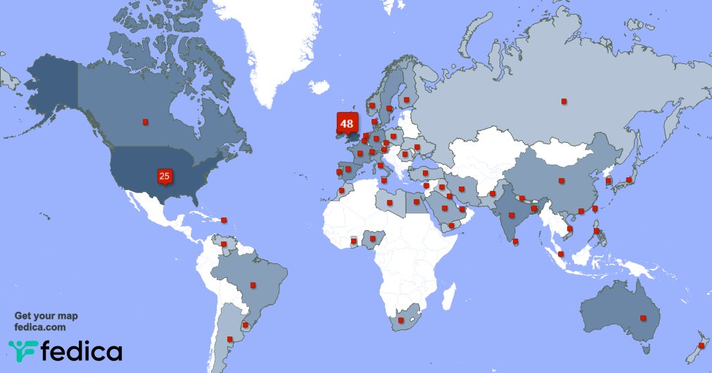 I have 3 new followers from USA, and more last week. See fedica.com/!TheWhitakerlab