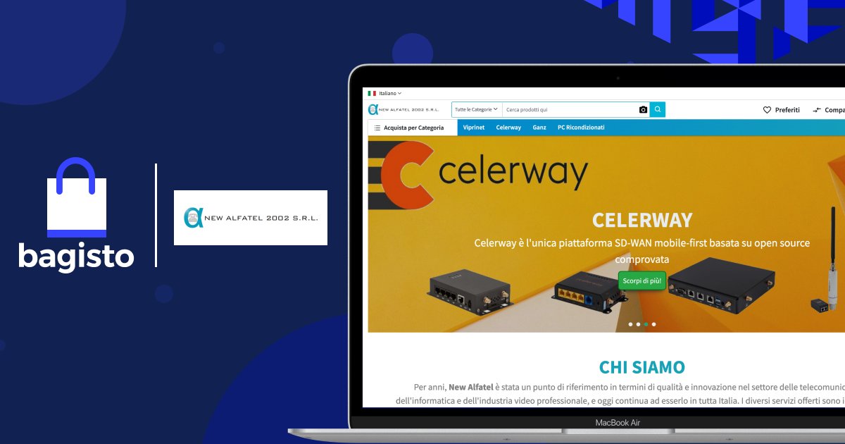 BagistoShop's tweet image. Bagisto Showcase
Italian online store New Alfatel offers cutting-edge technology and trendy gadgets that cater to all your tech needs using Bagisto #eCommerce store built on #Laravel
newalfatel.it