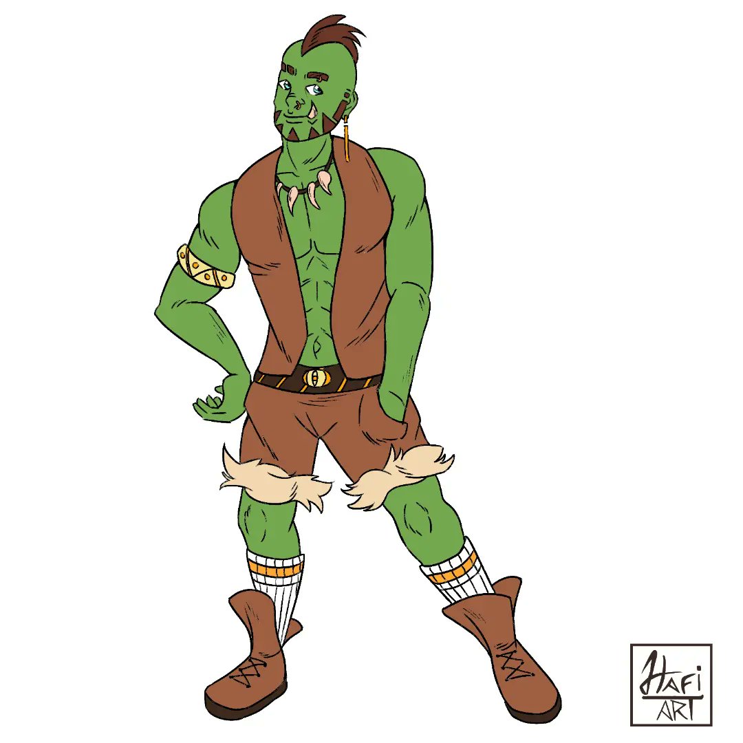 Here goes my first orcish man 😁 He is a part of course I am undertaking, so you can expect more studies to come.

And as always, stay creative!

#orc #slay #gayorc #oc #characterdesign #fantasy #dnd #dungeonsanddragons #bearcommunity #beargay #artjourney #artcourse #sassy