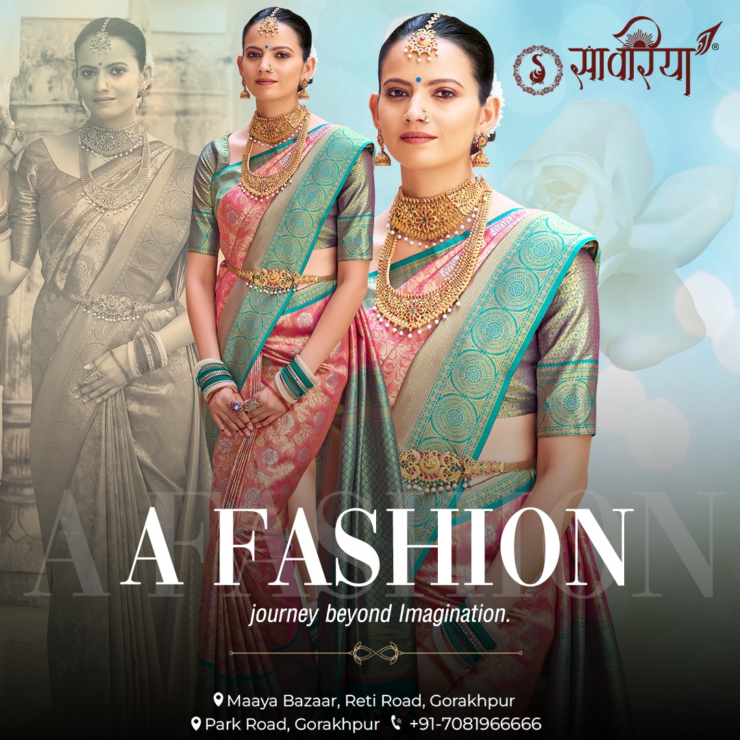 sawariyabazaar's tweet photo. A FASHION journey without IMAGINATION.🛍️
Get all kinds of sarees, Ladies Suits (Fabric &amp; Ready-made), Lehengas, Crop-tops, Suiting, Shirting and many more..!!😍😍

#sawariya #fashionforward #gorakhpur #sarees #lehengas #suits #shirting #menswear #bedsheets #b2b #trending #new https://t.co/WPuchGfrOm