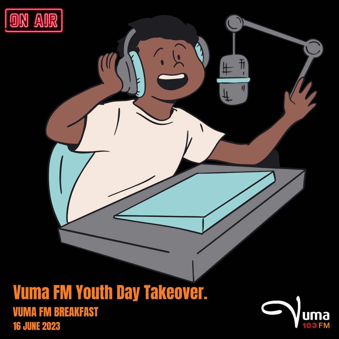 The #VumaFMBreakfast team is looking for 4 young people between the age of 15-24 years who have a passion for radio broadcasting to join them on the 16th of June as co-hosts. Send us a VN on our Studio Hotline with the #YouthTakeOver, telling us why should we pick you! #VumaFM