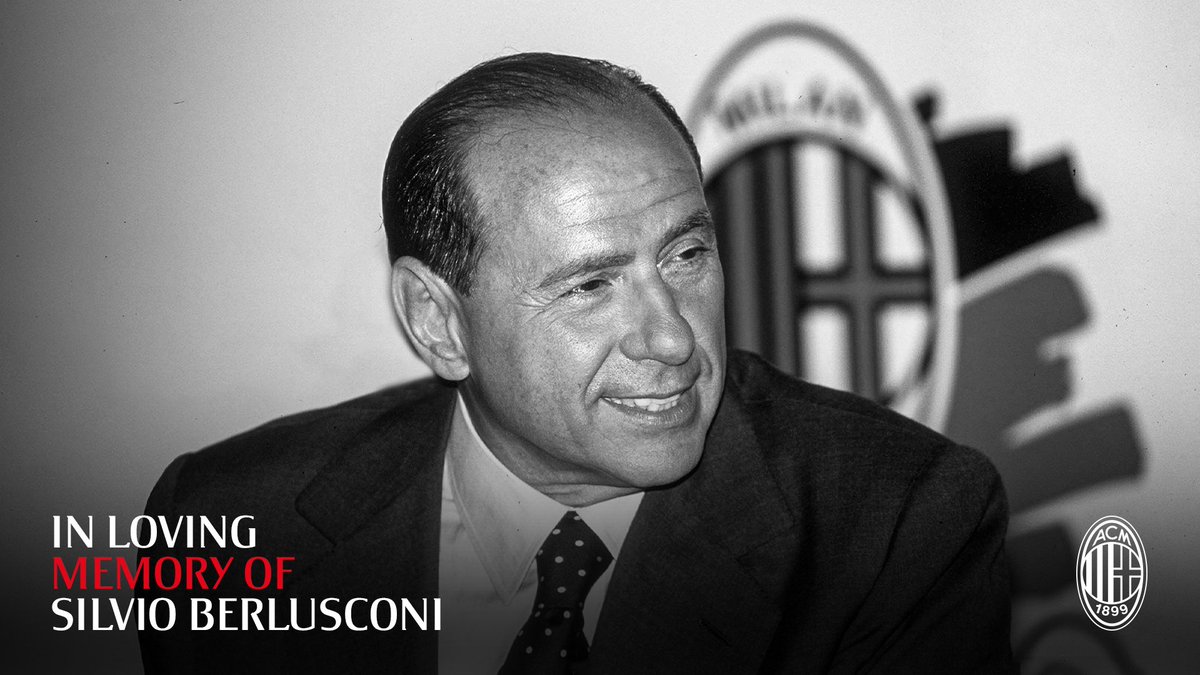 AC Milan profondamente addolorato piange la scomparsa dell’indimenticabile Silvio Berlusconi e si stringe con affetto alla famiglia, ai collaboratori e agli amici più cari.
“Domani sogneremo altri traguardi, inventeremo altre sfide, cercheremo altre vittorie. Che valgano a
