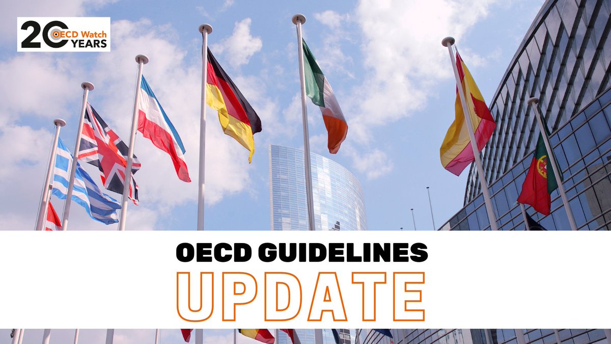 OECDwatch's tweet photo. After a 2.5-year-long update process, @OECD guidelines have been finally revised.🎊
We have long advocated for this & engaged extensively with the OECD throughout its formal negotiation process.
Curious how we did that? Have a look at our activity log 👉 https://t.co/OmzzHYC6Vm https://t.co/t2mXsoJj36