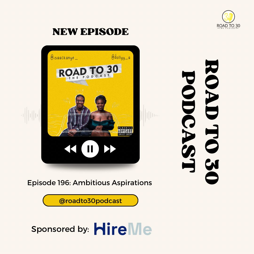 Happy Democracy Day to all our fellow Nigerians. 

As we celebrate today under a new president, take some time to think about your ambition and why. 

Episode 196: Ambitious Aspirations sponsored by Hireme.

Out now! 

Click the link roadto30podcast.com 

#DemocracyDay #Pod