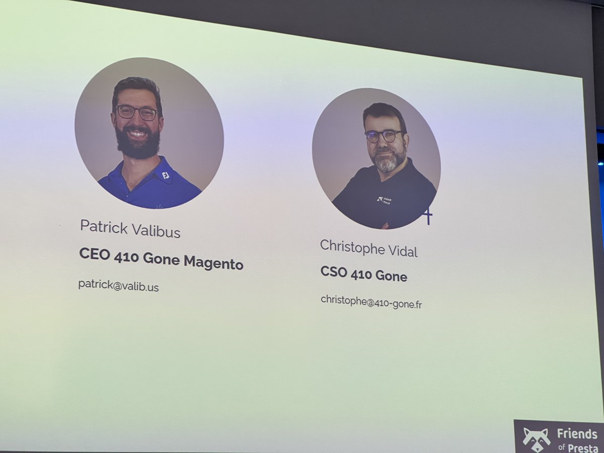 [#event] Et c'est parti !! ✨
Toute la team Sc, en tant que membre de l’association et partenaire officiel, se réjouit de partager cette journée avec la communauté <a href="/friendsofpresta/">friendsofpresta</a>  ! 😁🎊 #ecommerce 
<a href="/PrestaShop/">PrestaShop</a> 
<a href="/Vaisonet/">Maxime @Vaisonet ⭐️</a>
#touchweb 
<a href="/BoShipping/">Shippingbo</a> 
<a href="/Lyra/">Lyra</a>
<a href="/772424/">772424.com Hosting</a>
#Kiliba