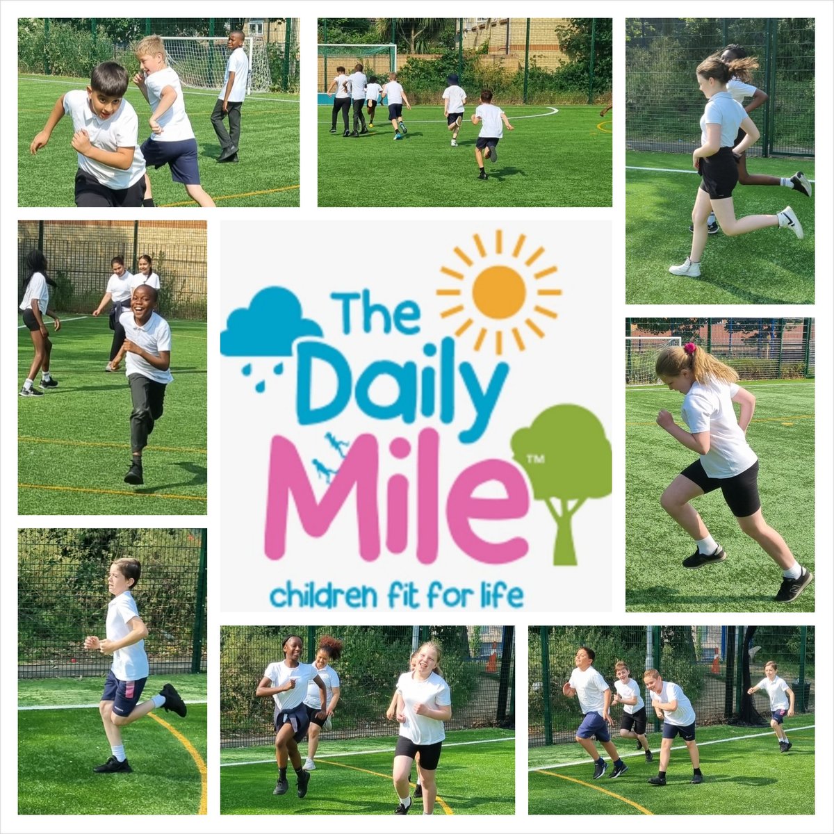 A lovely sunny day to start our week with a gentle run before lessons @_thedailymile 
#healthychoices #run4life