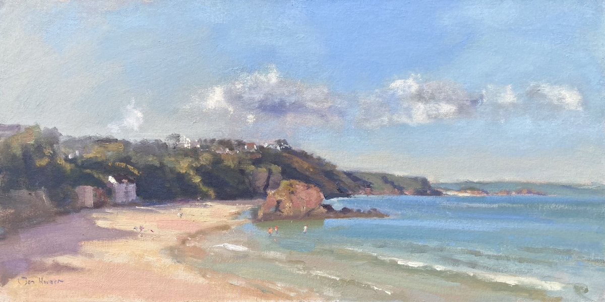 Tenby North Beach Evening Light 
Oil painting - Available
The painting is 12”x 24” oil on panel. More details at jonhouser.co.uk 
#artforsale 
#tenby #oilpainting #originalartwork #Pembrokeshire #wales