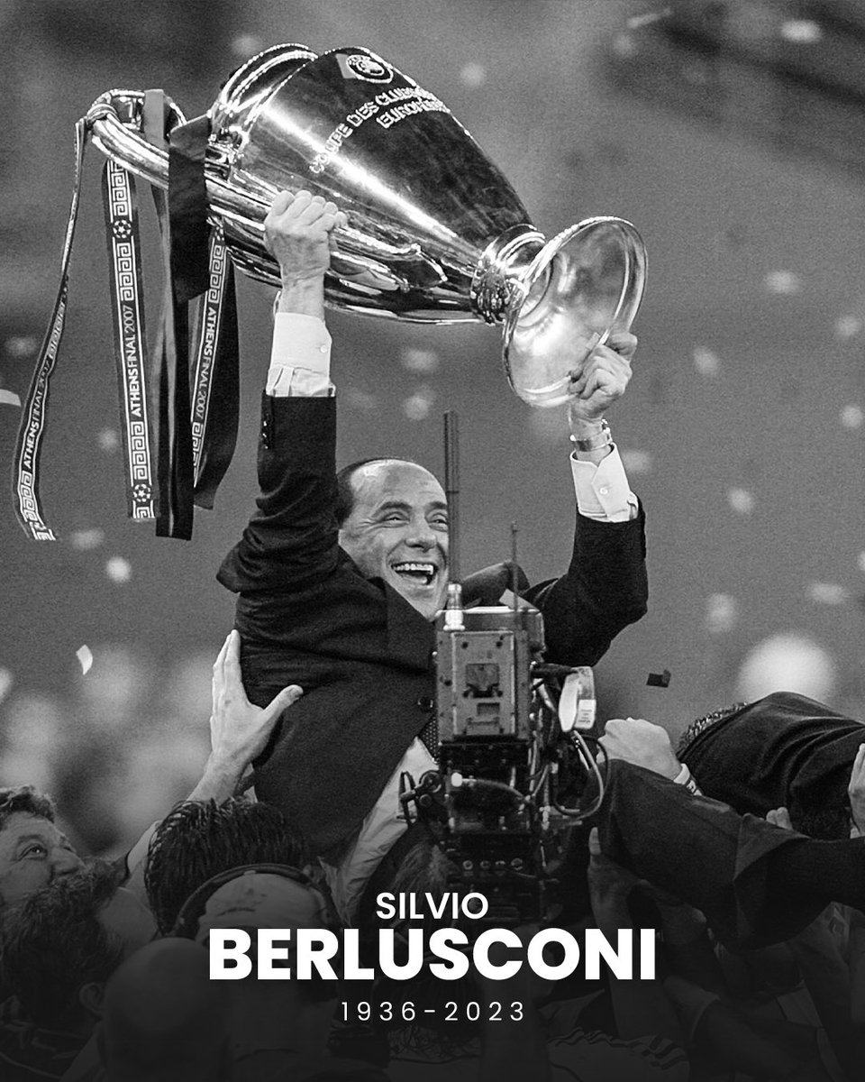 Former AC Milan owner Silvio Berlusconi has passed away aged 86 🕊️