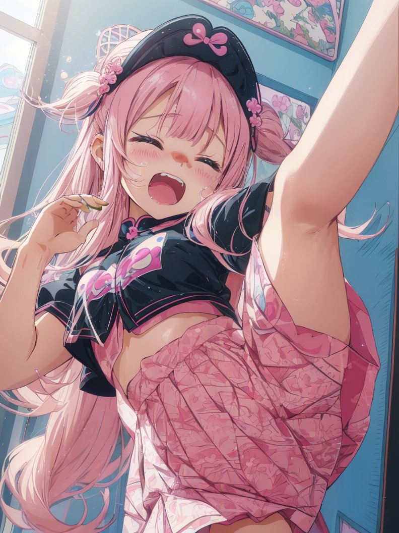 warotamin3's tweet photo. だぁあ…！Y字バランス簡単って言ったの誰だぁああ！
Duh...! Who said "side split" is easy ahhh! 
😭

#AIart https://t.co/1jjuvryBs6