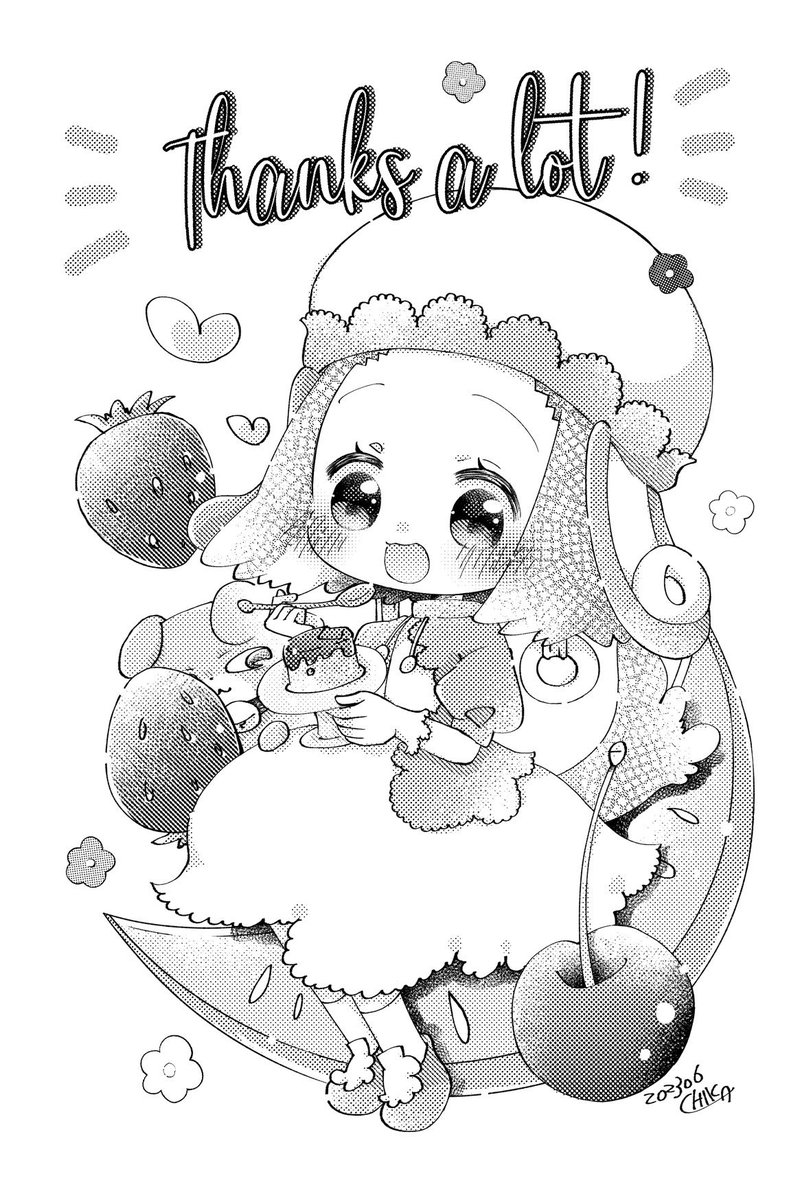 x_CHIKA_xx's tweet photo. 今回の通販につけていた絵です🍮🍒🍓
ありがとうございました！ https://t.co/rWPtTrdmCN