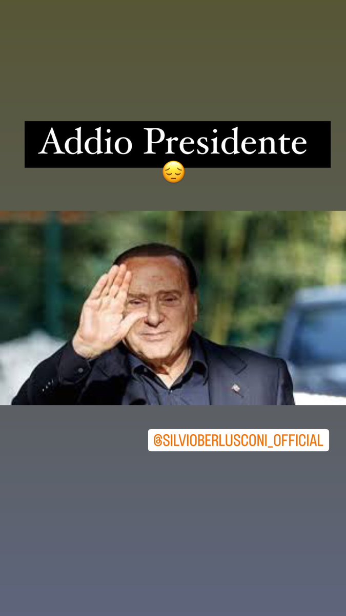 drgianluigi's tweet photo. Addio Presidente @berlusconi 💔 https://t.co/LEWyUymXRz