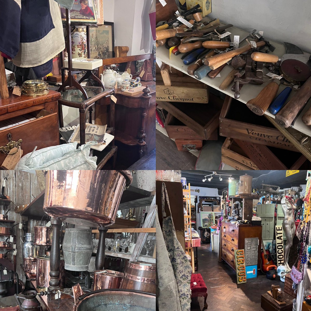VLHenley's tweet photo. It’s lovely weather to visit #henleyonthames We always have an eclectic mix in the shop! Do come and see us, open 7 days https://t.co/0pYSY56iNb