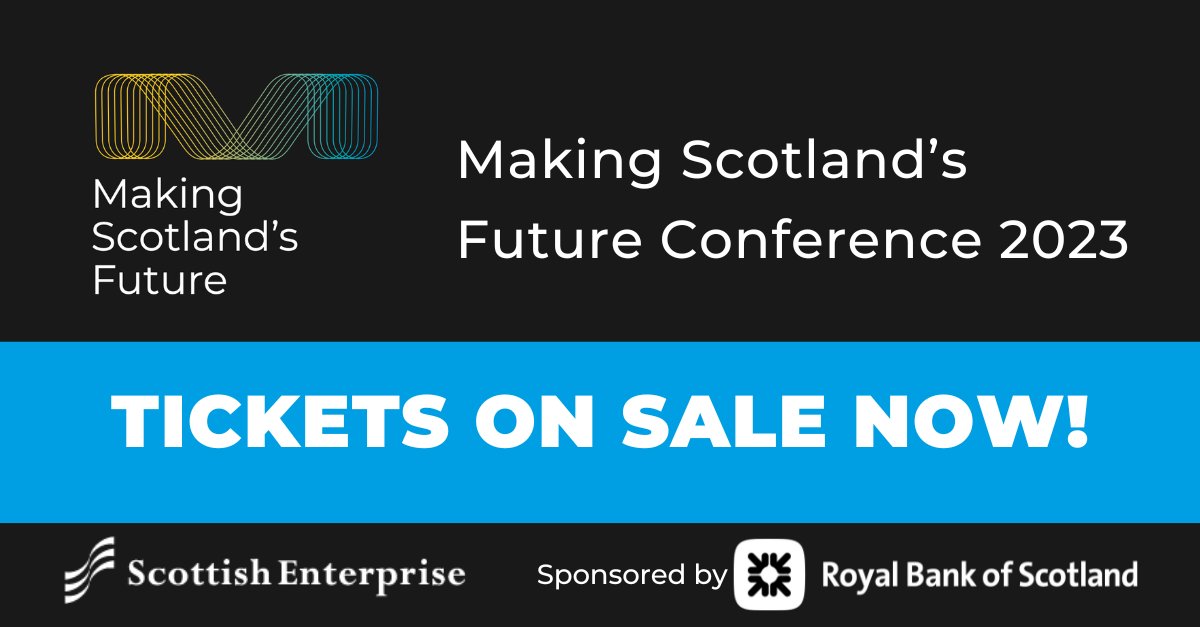 Looking to expand your knowledge and discuss the impacts of Green Energy and emerging manufacturing opportunities? Book your ticket for Making Scotland’s Future Conference 2023 today!

Click here to find out more and to book 👉 makingscotlandsfutureconference.scot

#MakingScotlandsFuture