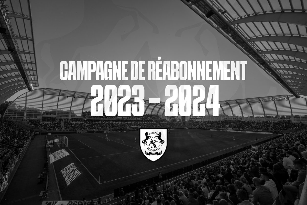 AmiensSC's tweet photo. 🏁CHERS ABONNÉS, LA CAMPAGNE DE RÉABONNEMENT POUR LA SAISON 23/24 EST LANCÉE !
⏰ Réabonnez-vous dès maintenant ! ℹ️https://t.co/zSIlIWOY0I
💻 Rejoignez-nous sur la billetterie en ligne en cliquant ici 🎟️https://t.co/oH411xSop1
#FIERSDETREAMIENOIS⚪️⚫️ https://t.co/kpX1RvfLlD