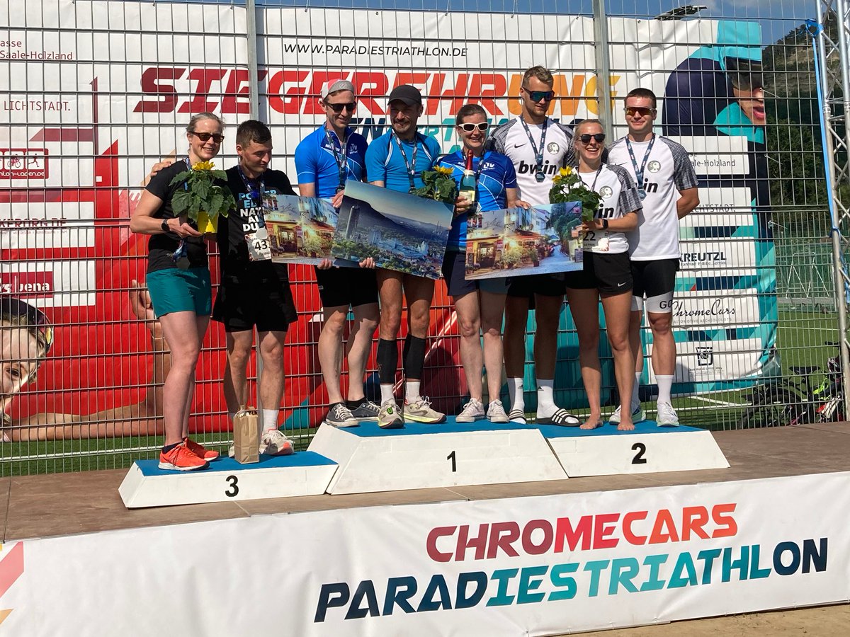 Leibniz-HKI (@leibnizhki) on Twitter photo Great teamwork for the three Leibniz-HKI teams at #paradiestriathlon! Congratulations on 2nd place of the female teams and 3rd place of the mixed teams!
<a href="/MolBio_Ozlem/">Özlem Kırav Pullin🤍🔬🦠</a> <a href="/LuziaGyr/">Luzia Gyr</a> <a href="/JethroHemmann/">Jethro Hemmann</a> @Mark_Gresnigt <a href="/jenalichtstadt/">jenalichtstadt</a> Great teamwork for the three Leibniz-HKI teams at #paradiestriathlon! Congratulations on 2nd place of the female teams and 3rd place of the mixed teams!
<a href="/MolBio_Ozlem/">Özlem Kırav Pullin🤍🔬🦠</a> <a href="/LuziaGyr/">Luzia Gyr</a> <a href="/JethroHemmann/">Jethro Hemmann</a> @Mark_Gresnigt <a href="/jenalichtstadt/">jenalichtstadt</a>