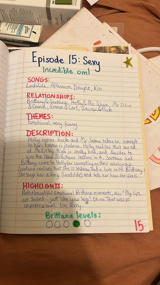 florencestweets's tweet photo. When i was 13 i made scrapbooks listing every detail of every episode of all 6 seasons in chronological order so it’s kind of stuck in my mind a bit x https://t.co/SRVWP3lECM