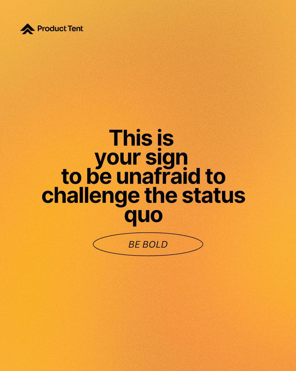 ProductTent's tweet photo. Start the new week with this positivity. Embrace that idea/products others shy away from.
Believe in your ability to overcome challenges and let your curiosity fuel your determination.
Have a great week ahead.
#producttent #productmanagement #techcommunity #newweeknewday #tech https://t.co/wx1APXnI5s