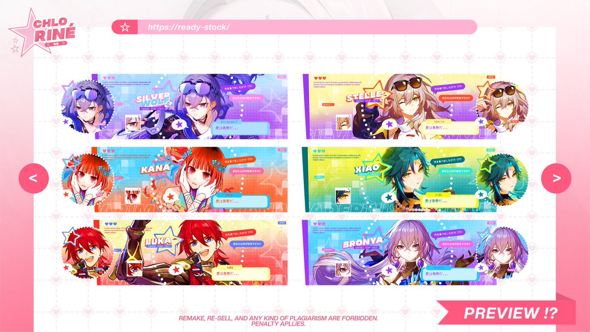 wkuina's tweet photo. RTs are appreciated! thank you ૮ ˶ᵔ ᵕ ᵔ˶ ა

halOo! aku ada layout ready stock 2D (honkai, genshin, oshi no ko)! price nya 17K/ea. ava JPG + PNG. bisa di beli pukul 19:30 WIB dan bisa BOOK dari sekarang dengan tambahan fee +2k! ayo jajan! 

#zonaba #zonauang #zonajajan https://t.co/q1XZ4vpkGD