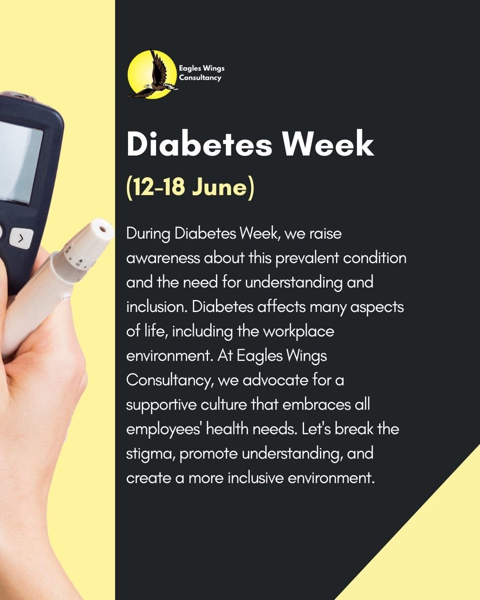 #Diabetes #DiabetesAwareness #DiabetesCare #CureDiabetes #BeatDiabetes

#EaglesWingsConsultancy #DisabilityConsultant #DisabilitySpecialist #TurningDisabledToEnabled eagleswingsconsultancy.co.uk @EWConsultancy