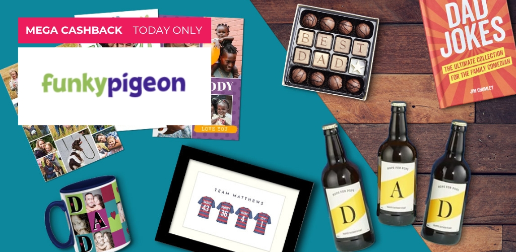 35% MEGA cashback at @Thefunkypigeon 💰

With Father's Day right around the corner, show your father figure some love with a special gift 🎁

Ends at midnight 👇
ow.ly/5u8650OLxwb