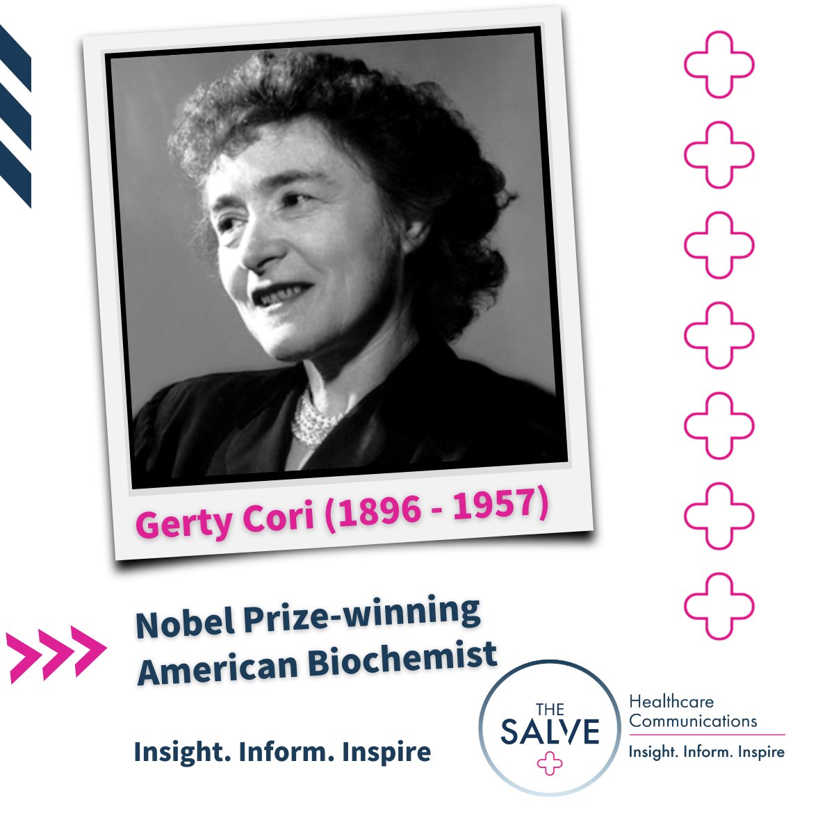 TheSalveHealth's tweet photo. This is #DiabetesWeek2023 - Diabetes UK are celebrating ‘what makes you, you’. Meet Czech-American Biochemist Gerty Cori (1896-1957) who discovered the process by which the human body metabolises glycogen thereby laying the foundations for future #diabetes research &amp; treatments. https://t.co/tYSgRnoK3m