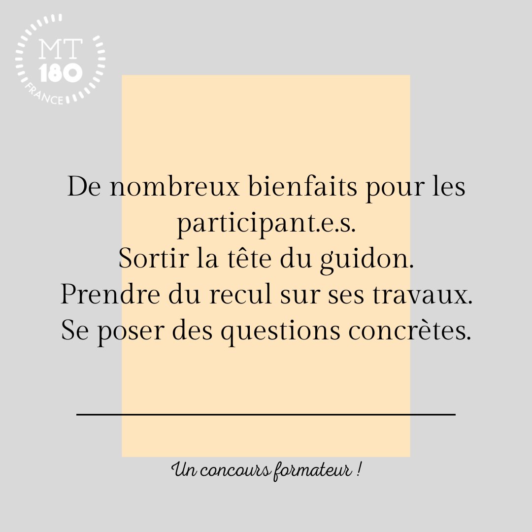 MorganePetit22's tweet photo. 👩🔬 #PortraitDeScience : le concours @MT180FR secondes, une belle opportunité de se former à la #vulgarisationscientifique 😎
Les bienfaits son multiples 😍
Qu'en pensez-vous ?
#scicomm #communicationscientifique #mt180 https://t.co/fUJkdnTI2z
