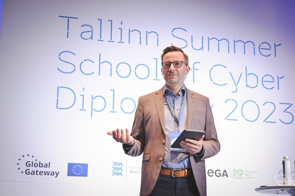 egovacademy's tweet photo. A week-long Tallinn Summer School of Cyber Diplomacy was kicked off today! Together with 60 cyber diplomats from all around the world we are excited to discuss on how to uphold a free, open, safe and secure cyberspace.
@EU_Commission, @MFAestonia, @EstDevEstonia #TSSCD https://t.co/ZADOt9Hhex