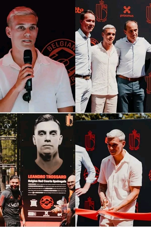 Leandro Trossard 🗣️...Honoured to officially open my Belgian Red Court in Genk! ✂🔴