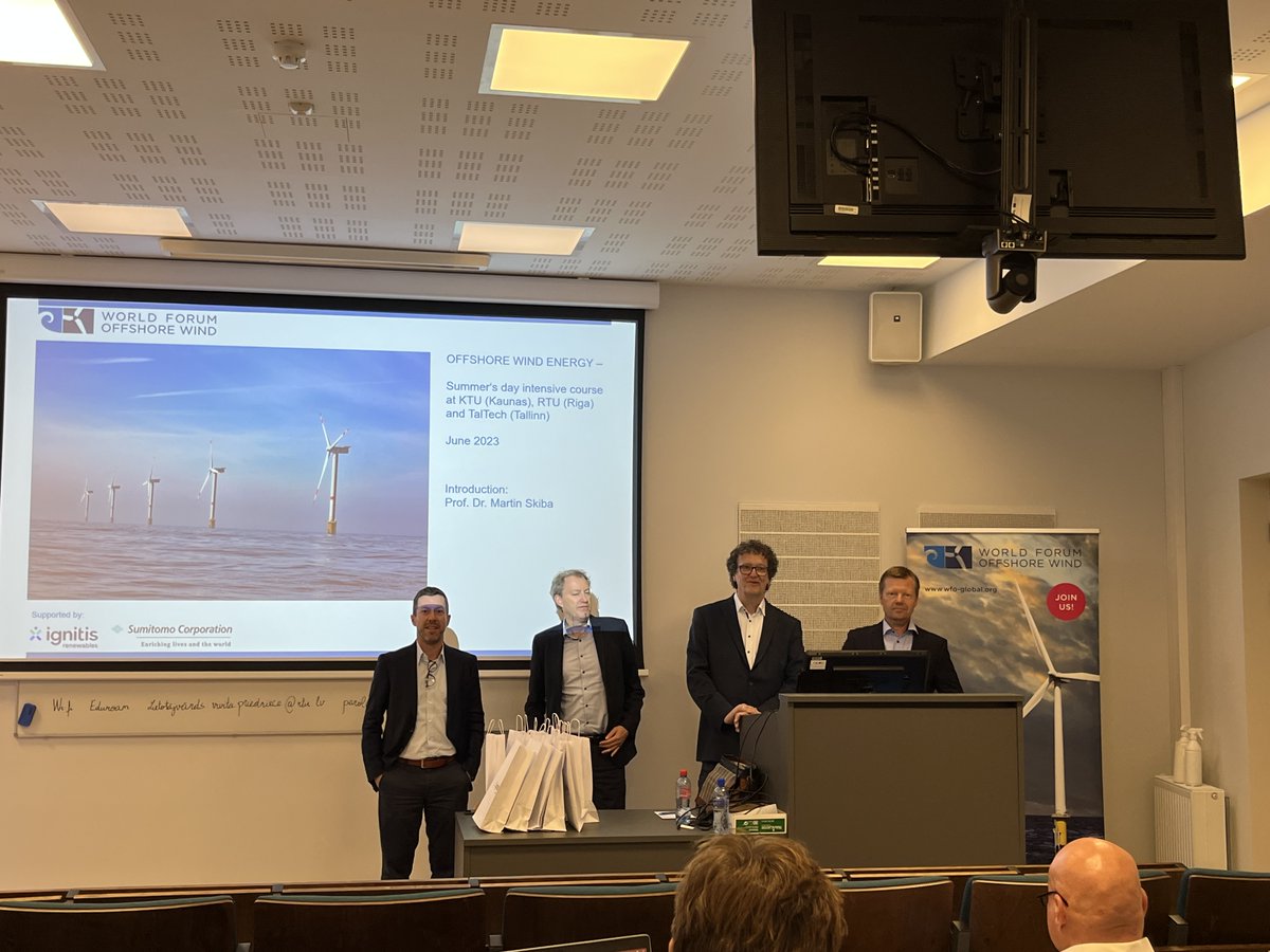 H2Latvia's tweet photo. Enhancing ones knowledge is always valuable, especially in the area of renewable energy and offshore wind. On June 8, we took part in the intensive in-person course "Offshore Wind Energy" which took place at @RTU_LV in Riga (Latvia).
#offshorewind #greenhydrogen #h2latvia #newh https://t.co/2GOwAZMYl2