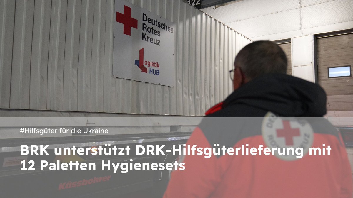 Das #BRK unterstützt den #DRK-Hilfsgüterkonvoi mit zwölf Paletten Hygienesets. Als Schlüsselpartner des Ukrainischen Roten Kreuzes #URK ist das Generalsekretariat des DRK Organisator mehrerer Hilfsgütertransporte. 
go.brk.de/3P6xYTy