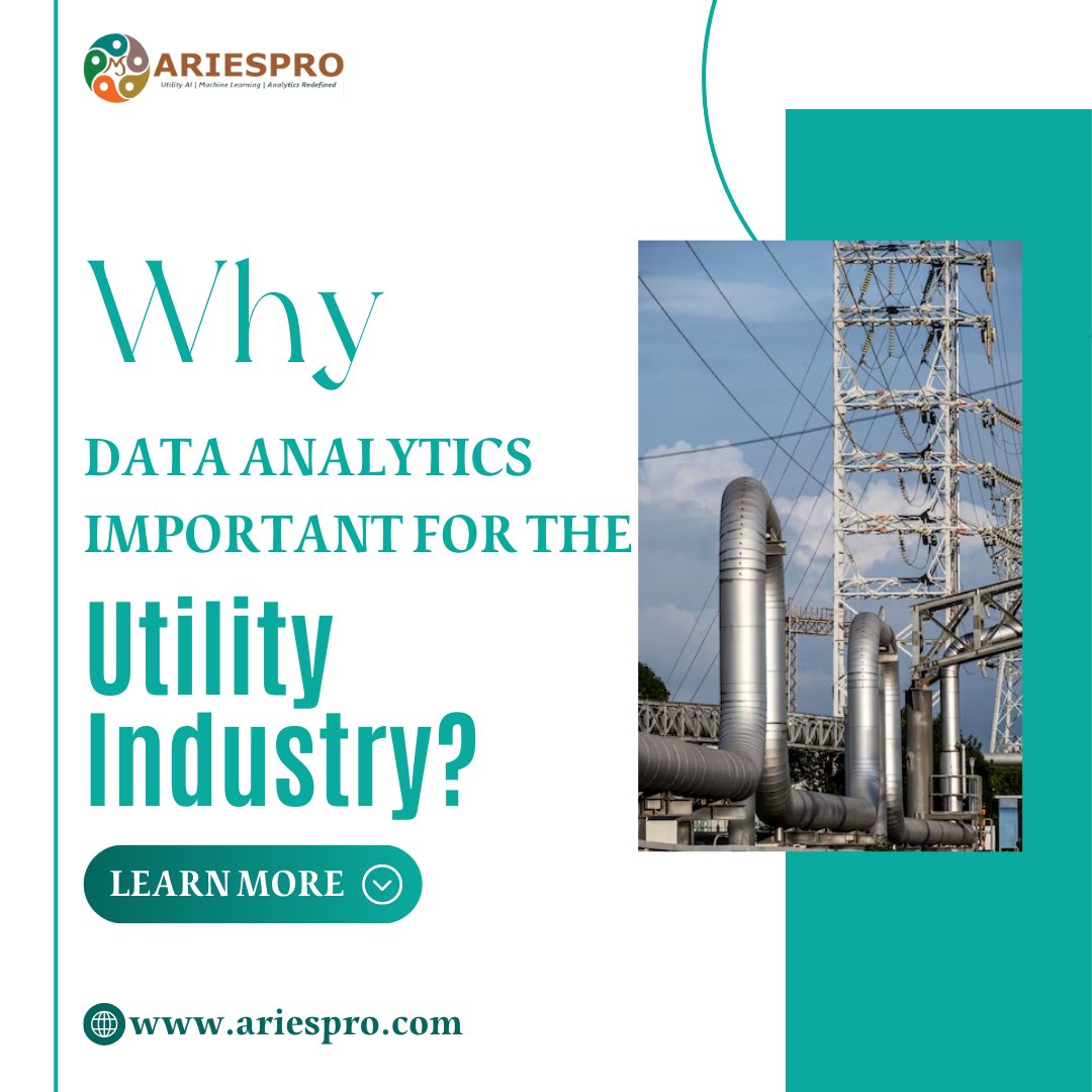 AriesProIT's tweet image. Click to know about why data analytics is important for your utility industry-bit.ly/3X3pjmN
#dataanalyticssolutions #dataanalyticsserviceproviders
#DataAnalyticsConsuting
#dataanalyticsforbusiness
#utilityindustry #utilities
#ariespro