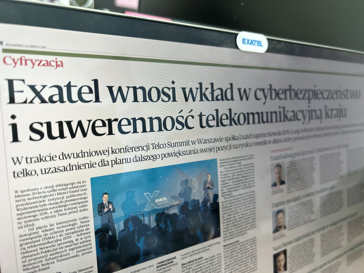 exatel_pl's tweet image. W dzisiejszym @puls_biznesu jeszcze więcej o rewolucji w świecie telco 😎 #SDN #TAMAPRO7 #TechSystemSDN