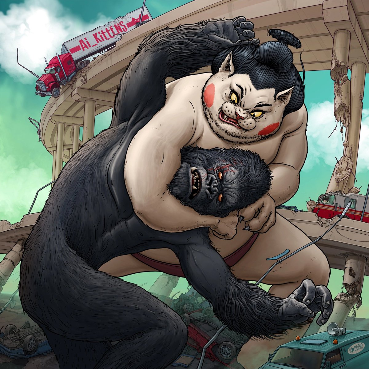 #zhilin_art #Ai_kittens