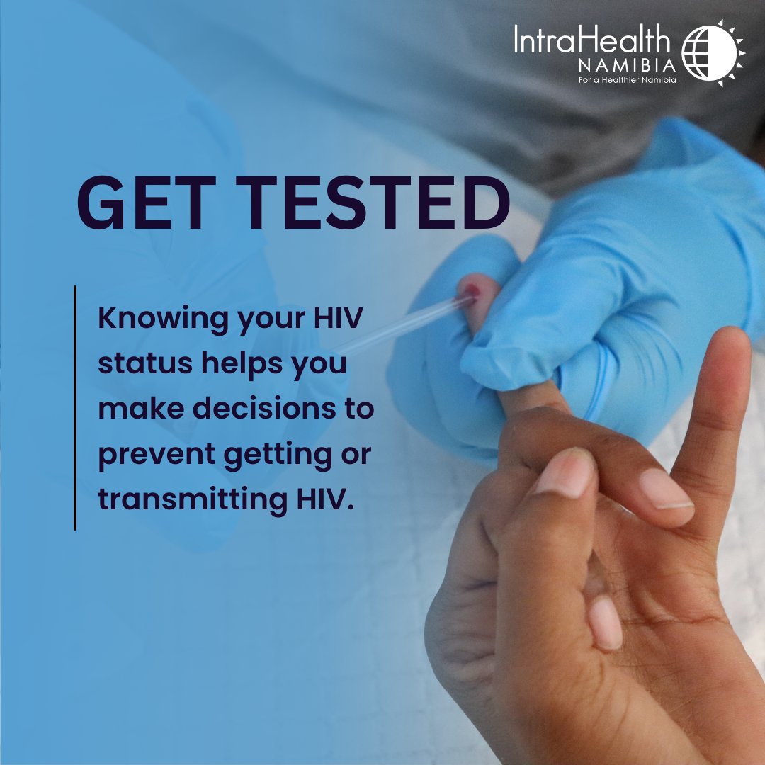 IntrahealthNam's tweet photo. It’s a good day to make a right decision. Visit your nearest health facility for an HIV test today!

#EndAids #HIVTesting #HIVPrevention #ForAHealthierNamibia https://t.co/mAVJRCTGqB