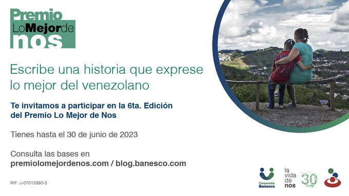 lavidadenos's tweet photo. ¿Sabías que el Premio #LoMejordeNos tiene una categoría de Responsabilidad Social Empresarial? 

@Banesco premia las historias de vidas que han sido impactadas positivamente por su Socios y Aliados Sociales. 

Conócelos aquí 👇

https://t.co/qu93yQY5n6 https://t.co/8jCiPGNRYJ