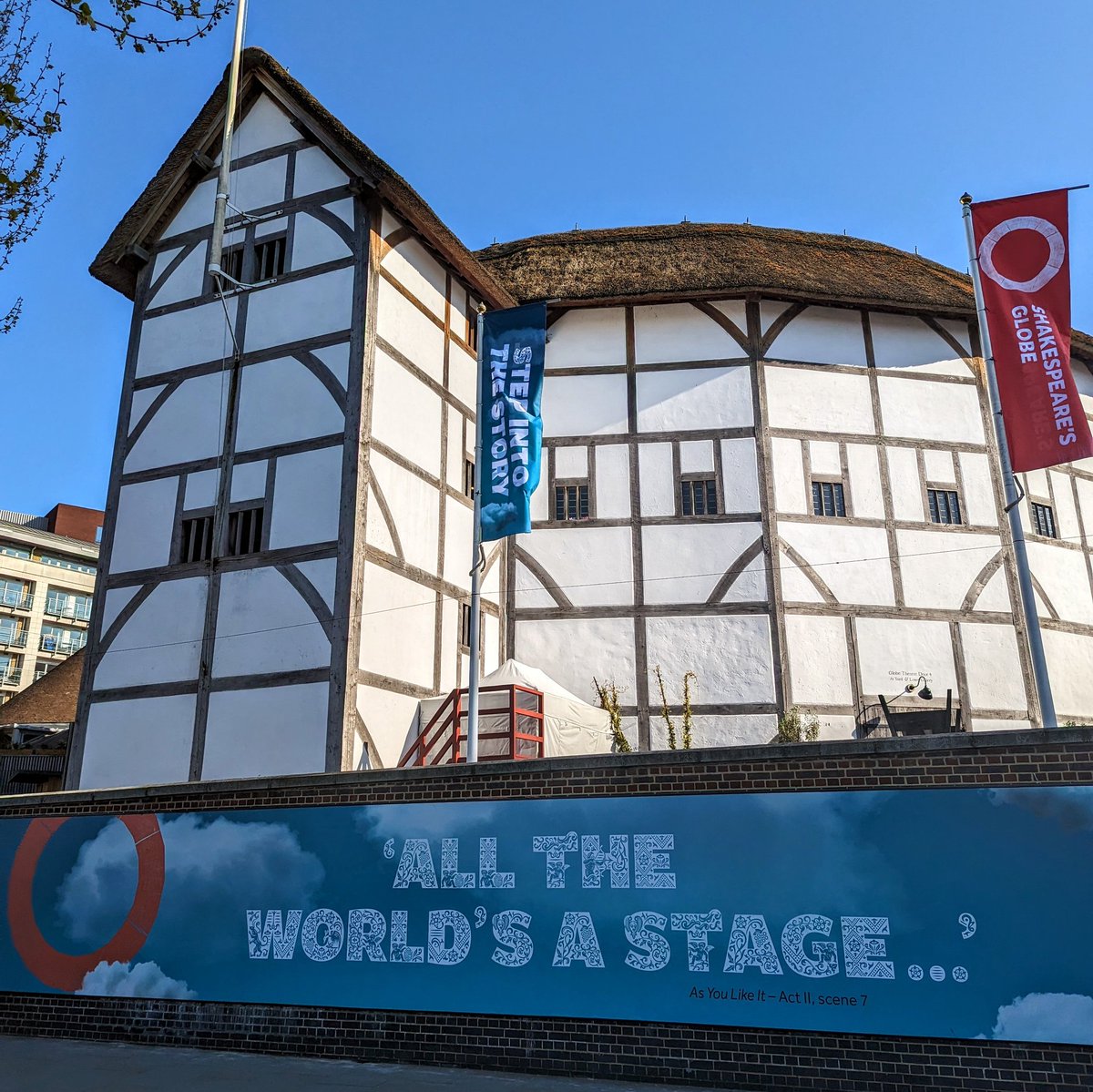 There was a star danced, and under that was I born. ✨ #MuchAdoAboutNothing

And happy birthday to us! Because Shakespeare's Globe was opened 26 years ago today 🎉