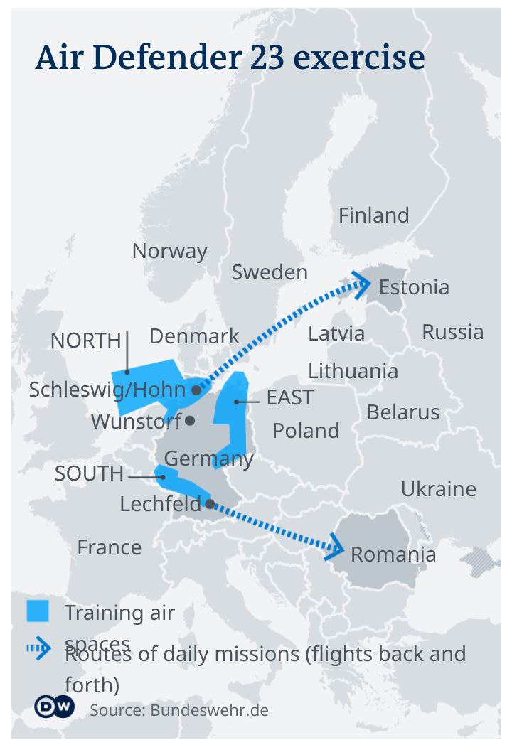 TOysmueller's tweet image. Österreichs Luftraum ist schon völlig von der NATO einverleibt. Achtung Eurofighter: #AirDefender2023 verletzt die Neutralität.