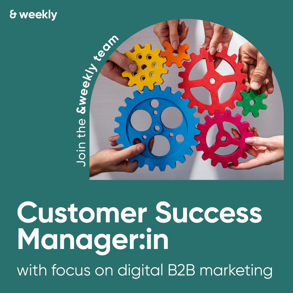 🚀 Customer Success Manager in B2B Marketing WANTED (Project Manager) 🚀&weekly is a growth agency for digital marketing & sales strategies. We work 100% as a virtual team. 👉 bit.ly/3MWl6y8 #customerengagement #marketingjob #digitalmarketingjobs