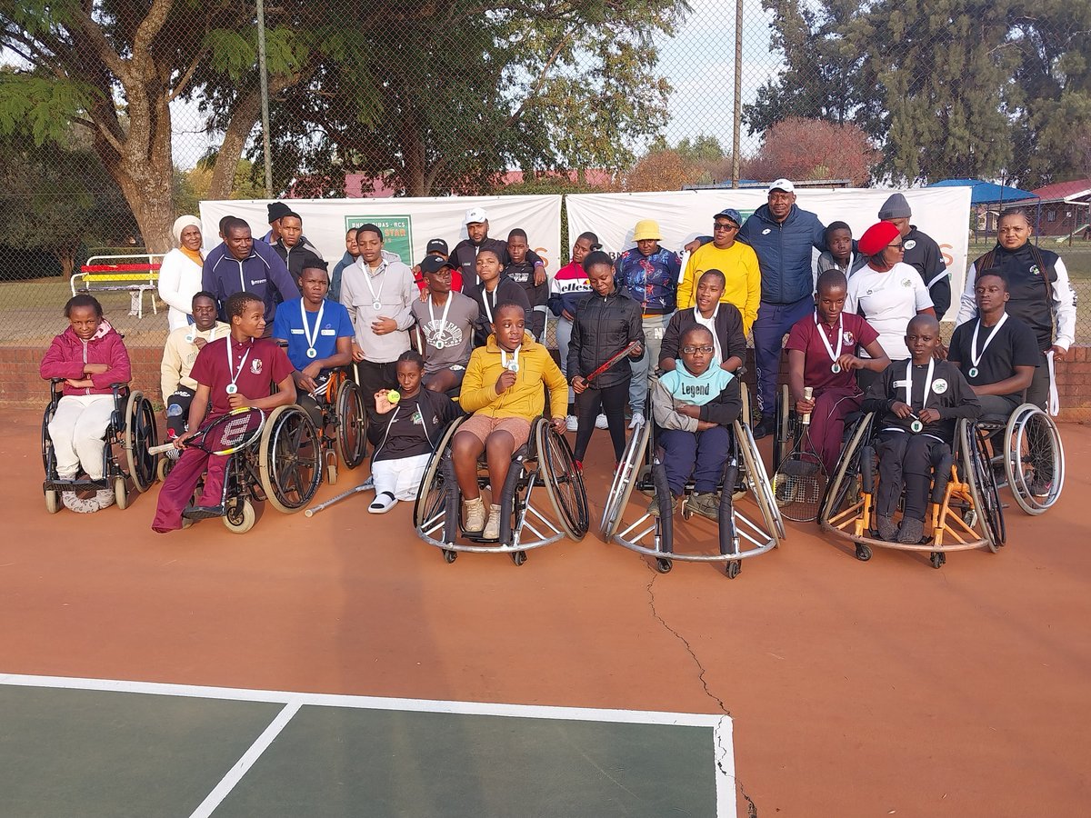 The KZN leg of the @RCSGroup_ #RisingStarTennis wheelchair leg recently concluded in Newcastle. Huge congrats to Open Air Special School for clinching the top spot🥇, with Harding School securing second place🥈 and Bumbisizwe claiming the third position🥉. Way to go, teams!