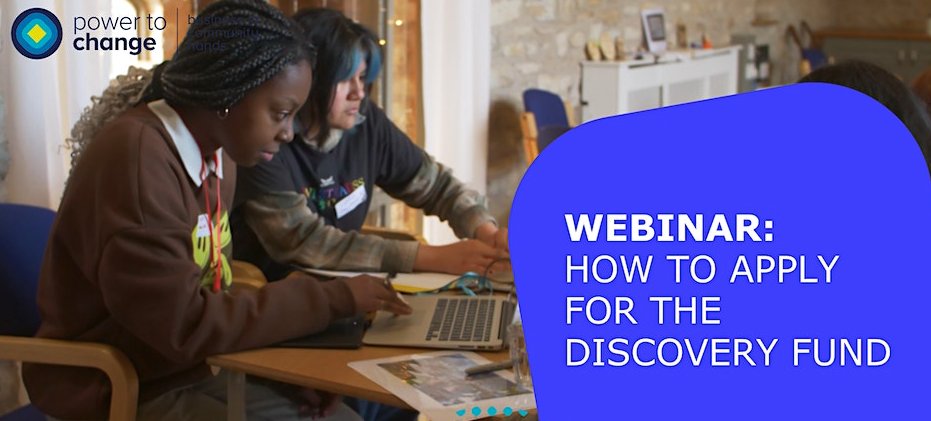 powertochange_'s tweet photo. WEBINAR 👀  | Thinking of applying to the Discovery Fund? 

We are running a 2nd live online event on Jun 13th to help you be successful. The team will share tips and advice and dig into the detail of the application process &amp; eligibility criteria.

ATTEND https://t.co/zwXcJ34Q4U https://t.co/UcbHomqD5X
