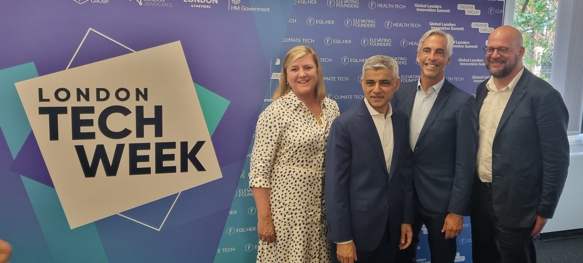 Excellent to see <a href="/MayorofLondon/">Mayor of London, Sadiq Khan</a> <a href="/SadiqKhan/">Sadiq Khan</a> supporting <a href="/LDNTechWeek/">London Tech Week</a> in its 10th year! Alongside <a href="/janetcoyle2/">Janet Coyle CBE</a> of <a href="/growldnbusiness/">Grow London</a> <a href="/RussShaw1/">Russ Shaw CBE</a> of <a href="/TechLondonAdv/">Tech London Advocates</a> and <a href="/LDN_CDO/">Chief Digital Officer for London</a> #LTW2023 #LTW