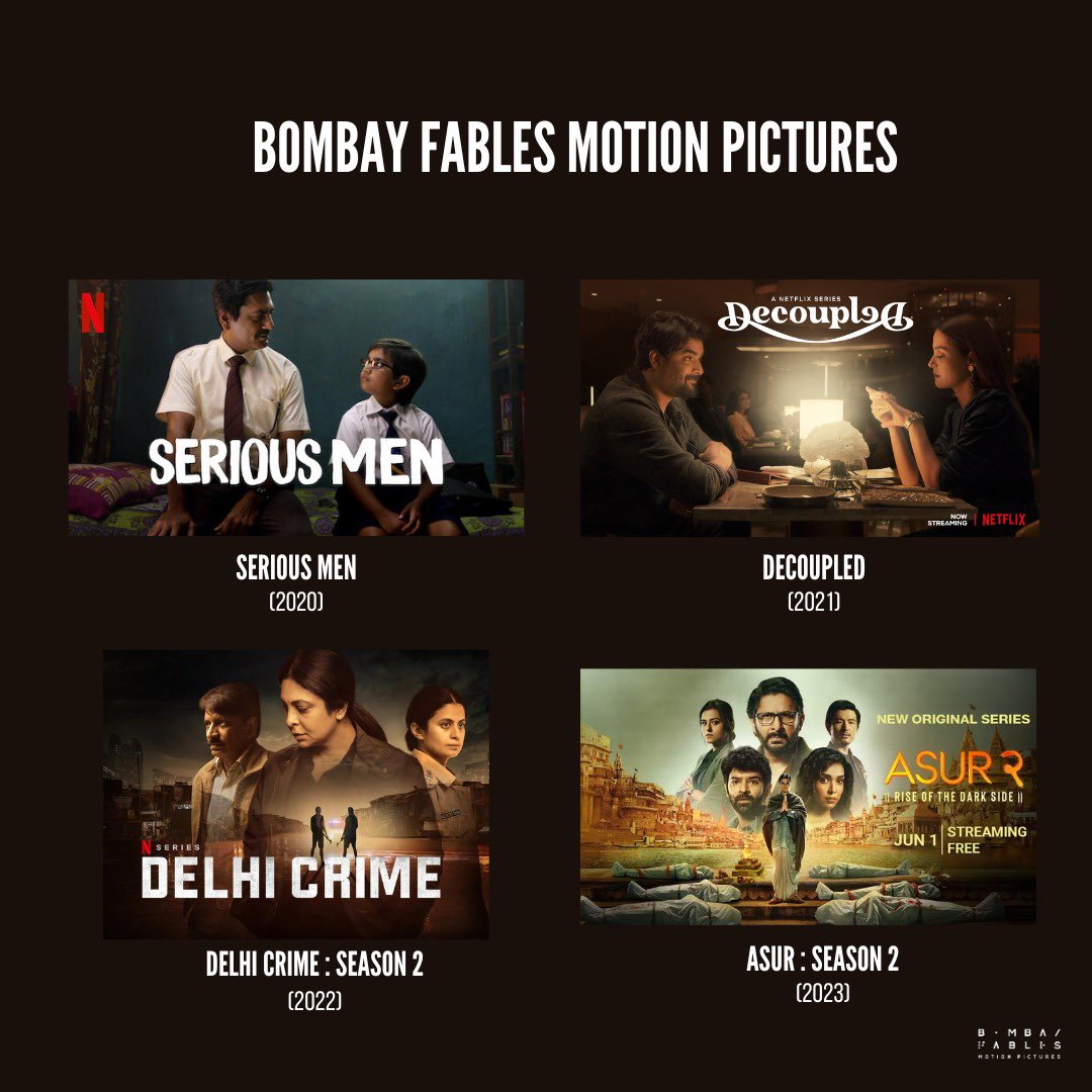 Bombay Fables has always strived to produce unique, diverse stories and are proud of the love each of our projects has garnered. It makes us that much more excited for the stories that are about to unfold! @sejtherage #bhaveshmandalia @abhijitchawathe