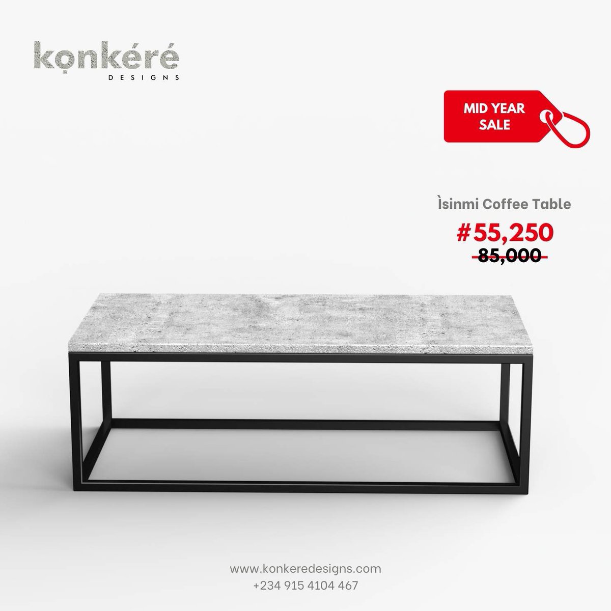 Konkere_Design's tweet photo. Save up to 35% on all variants of Isinmi Coffee Table from June 15 until July 15.

ìsinmi Coffee Table is a sturdy, minimalist, hand crafted concrete table. It’s made of lightweight concrete with Matt black rust proof metal base.

DIMENSION
L- 48" B- 24", H- 15" https://t.co/2h7sSOSeSu