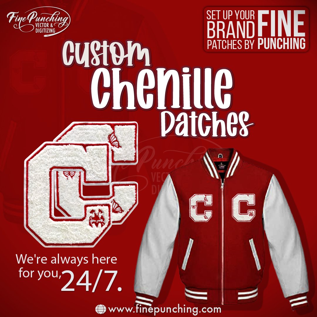 fine_punching's tweet image. At Fine Punching, we believe in transforming the ordinary into the extraordinary. Our #chenillepatches are meticulously crafted to elevate your fashion &amp;amp; make a statement that's uniquely yours. 📷
Visit: finepunching.com
Call: +1 716 406 4433
#finepunching #chenillepatch