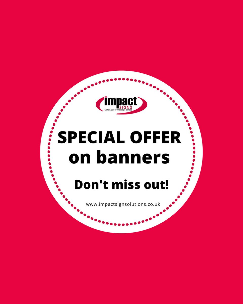 impact1994's tweet photo. ⭐Special offer on banners! 
Get a quality branded banner for a great price! 
8 x 2 ft (2440 x 610mm) 440gsm PVC BANNER - JUST £45.65 inc. VAT
10 x 3 ft (3050 x 915mm) 440gsm PVC BANNER - JUST £75.25 inc. VAT
Artwork for the above £39.00 - inc. VAT &amp; subject to brief given. 1/2 https://t.co/g4WLdCZpaY