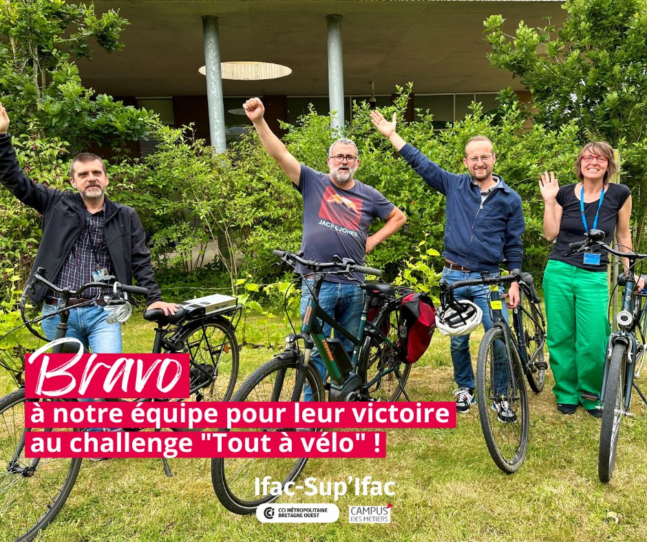 🎉🏆 Bravo à notre équipe de l'Ifac qui se classe en 1ère position du challenge Tout à vélo à Brest ! Les résultats ont été rendus samedi à la Mairie de #Brest lors de la cérémonie des prix de <a href="/BrestPiedVelo/">BaPaV</a> 🚲
RDV l’année prochaine 💪