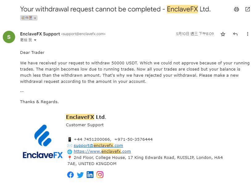 Kuochuan1208's tweet photo. Muhammad Mudassir brought into the scam, and his boss Pratik Shah illegally took my money. I was scammed by EnclaveFX and lost $178,000. EnclaveFX changed my password and made a fake losing trade to take all the money from my account. I have waited long enough. @enclavefx_trade https://t.co/TwqqRSjTeT